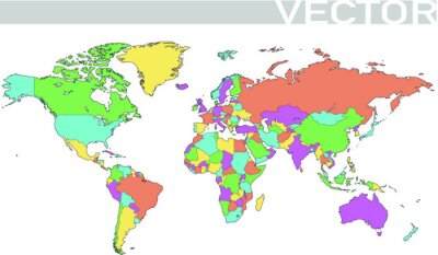 Weltkarte carie Vektor