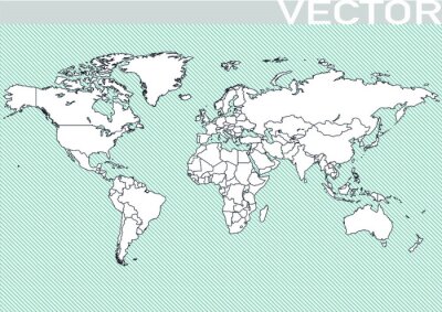 Weltkarte weiß-Vektor