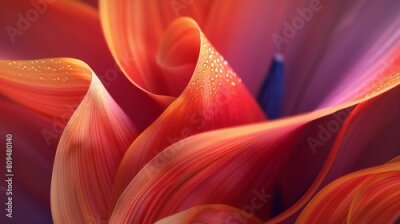 Papier peint  Whispers of Nature: Through macro lens, the Strelitzia flower whispers secrets of tranquility, an echo of nature's wisdom.