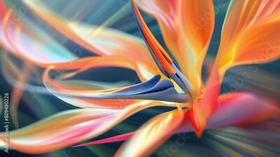 Papier peint  Whispers of Nature: Through macro lens, the Strelitzia whispers secrets of serenity, an echo of nature's wisdom.