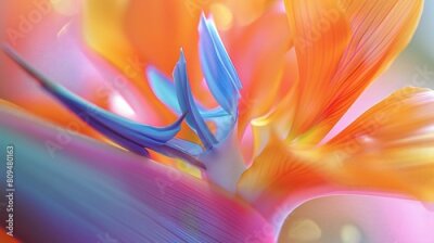 Papier peint  Whispers of Nature: Through macro lens, the Strelitzia whispers secrets of serenity, an echo of nature's wisdom.