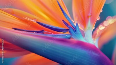 Papier peint  Whispers of Nature: Through macro lens, the Strelitzia whispers secrets of serenity, an echo of nature's wisdom.