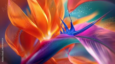 Papier peint  Whispers of Nature: Through macro lens, the Strelitzia whispers secrets of serenity, an echo of nature's wisdom.