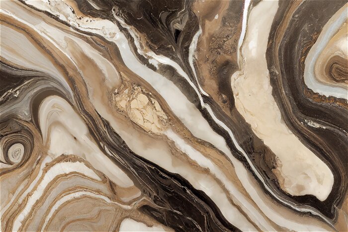 Papier peint  White gray and brown marble