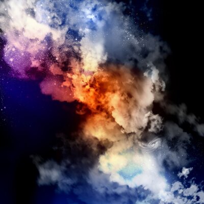 Papier peint  Nuages ​​cosmiques de brouillard dans la galaxie