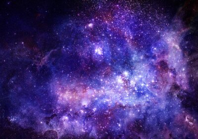 Papier peint  Nuages ​​violets dans l'espace