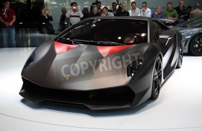 Papier peint  PARIS - 11 octobre: ​​Lamborghini Sesto Elemento Concept au Motor Show 2010 Paris Porte de Versailles, le 11 Octobre 2010 à Paris, France