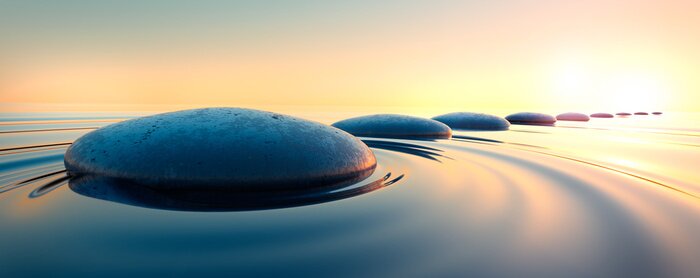 Papier peint  Steine ​​im Wasser 3