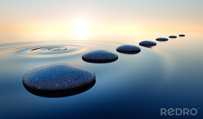 Papier peint  Steine ​​im Wasser