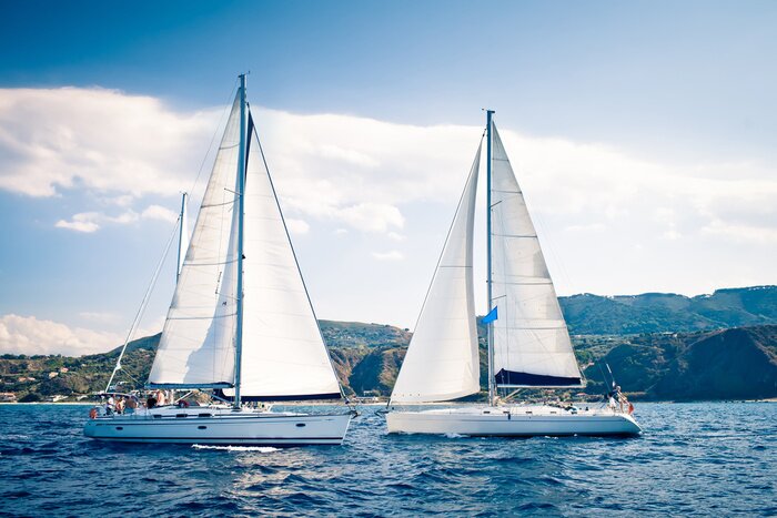 Papier peint  Yachts avec des voiles