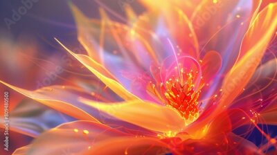 Papier peint  Zen Retreat: The Strelitzia flower becomes a zen retreat, a sanctuary of calm amidst the chaos of life.