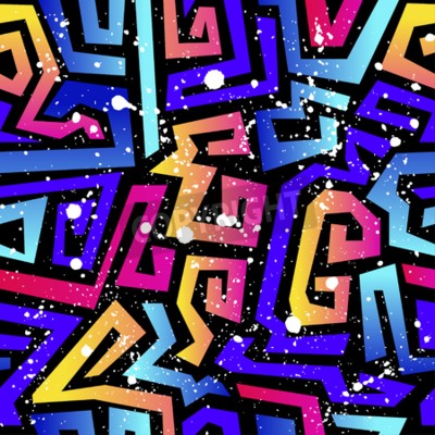 Papier peint  Zigzags colorés