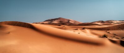 Poster  21:9 panoramic and cinematic image of the Sahara Desert, Morocco, Merzouga