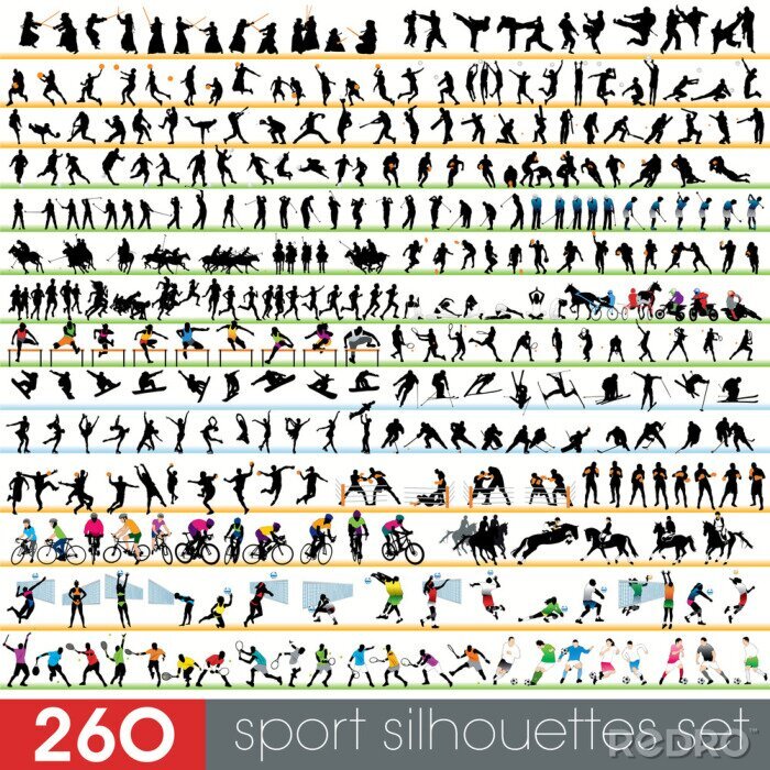 Poster  260 silhouettes Sport Set