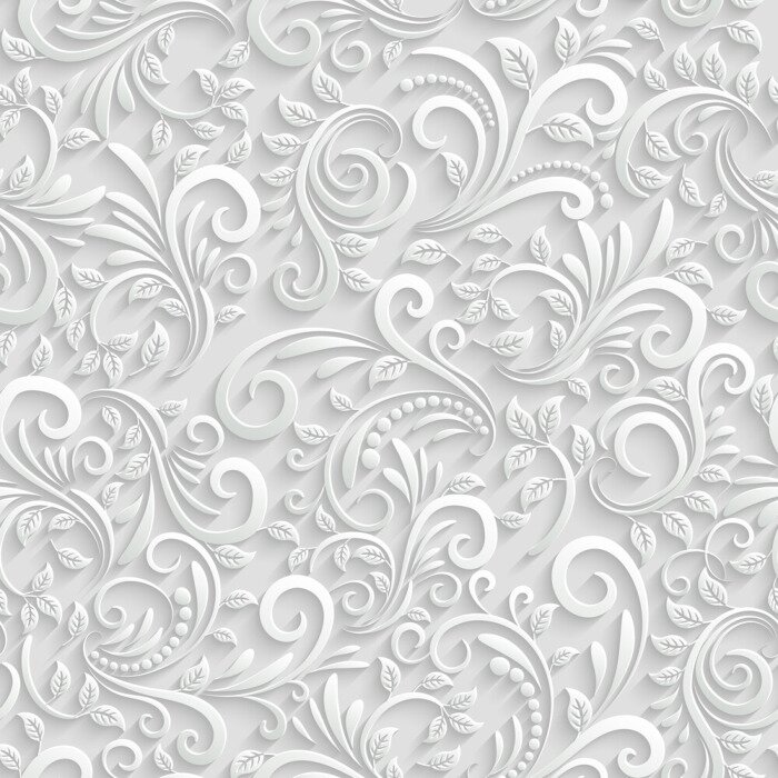 Poster  3d Floral Seamless Background