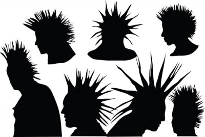 Poster  70-80 coiffure punk rock, la culture urbaine