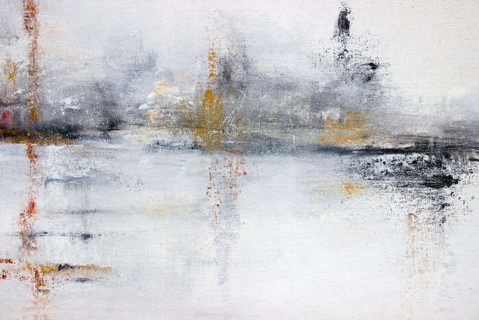 Poster  abstract acrylic painting on canvas 