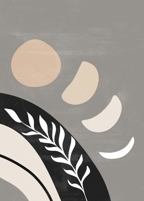 Poster  Abstract sun moon print boho minimalist printable wall art geometric abstract