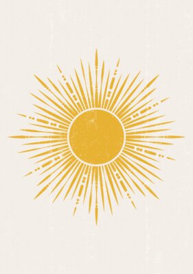 Sticker  Abstract  Sun print boho minimalist printable wall art