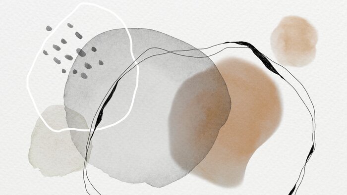 Poster  Abstraction aquarelle beige