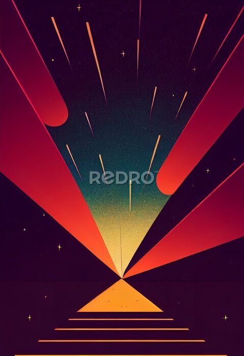 Poster  Abstraction de style rétro