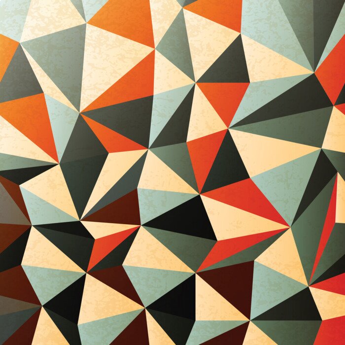 Poster  Abstrait 3D mosaique de triangles