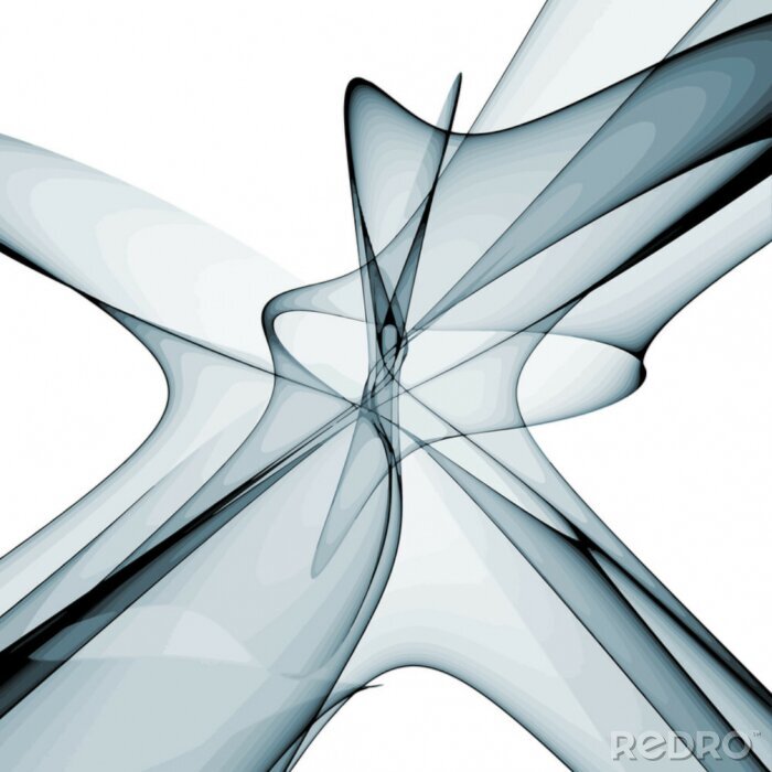 Poster  Abstrait explosion gris