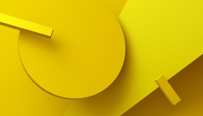 Poster  Abstrait rendu 3d, fond avec des formes géométriques, graphisme moderne