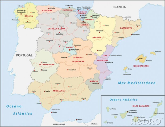 Poster  Administrativement Espagne