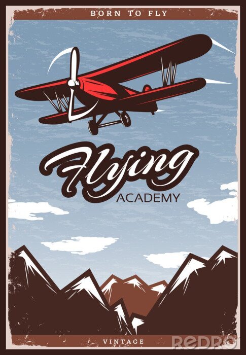 Poster  Affiche colorée d'aéronefs