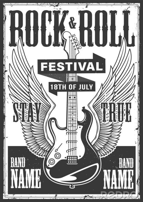 Poster  Affiche de rock and roll