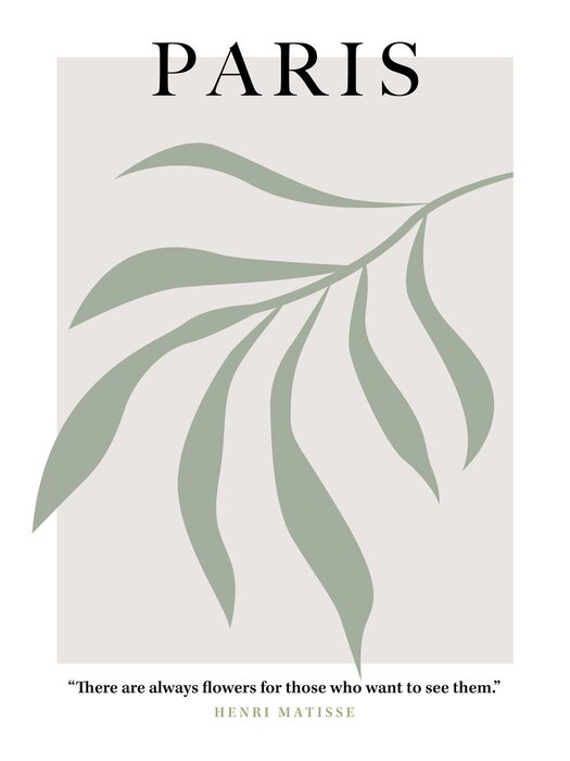 Poster  Affiche feuille de Paris