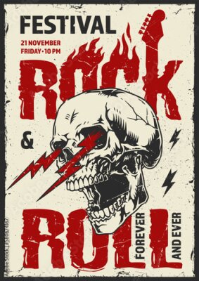 Poster  Affiche graphique de concert rock