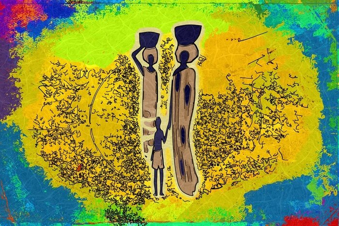 Poster  Afrique du style vintage rétro