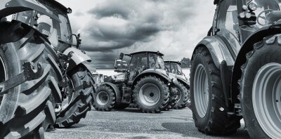 agriculture tracteur line-up, des charrues et machines