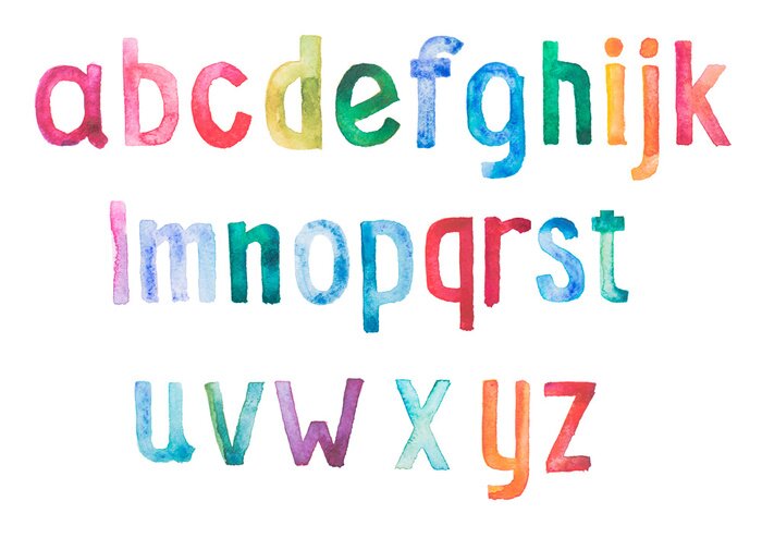 Poster  Alphabet aquarelle