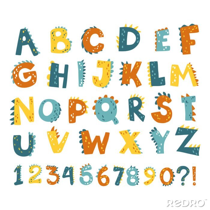 Poster  Alphabet coloré pour enfants