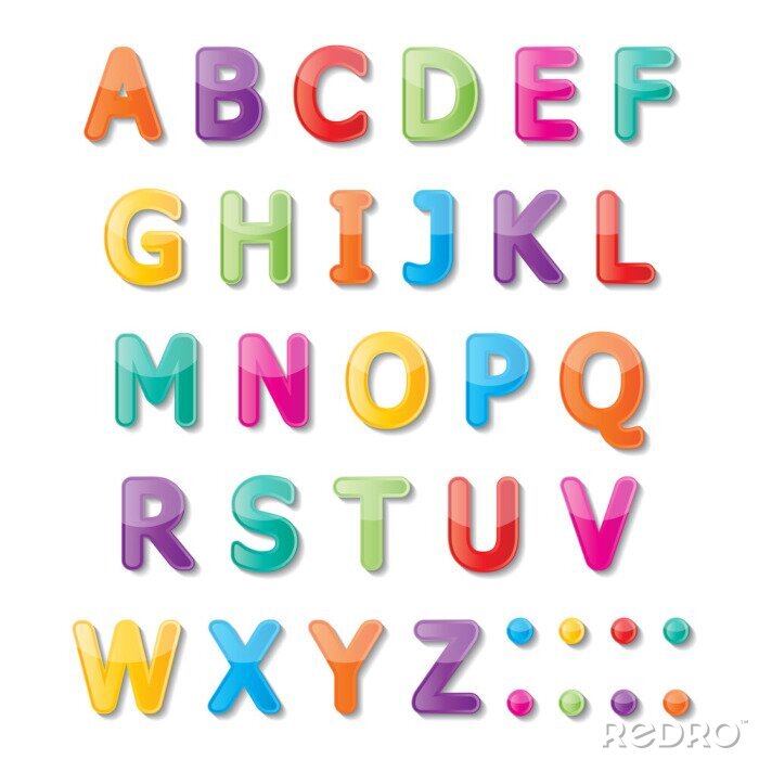 Poster  Alphabet de différentes couleurs