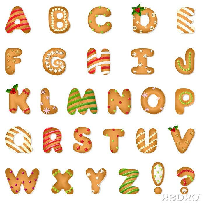 Poster  Alphabet de pain d'épice
