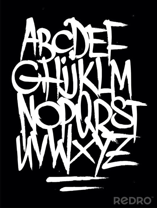 Poster  Alphabet de style graffiti