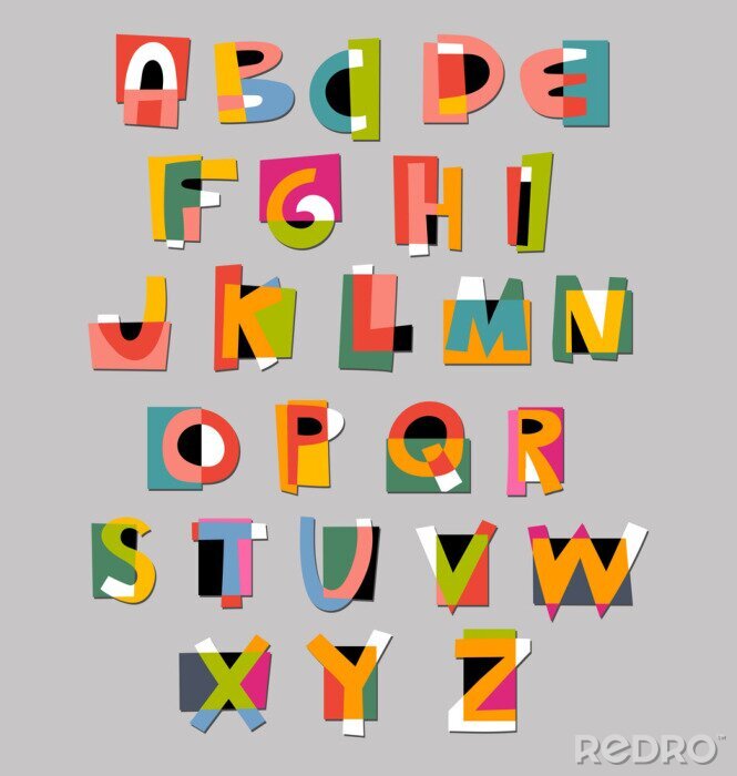 Poster  Alphabet en papier pour les enfants