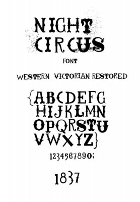 Poster  Alphabet et chiffres typographiques