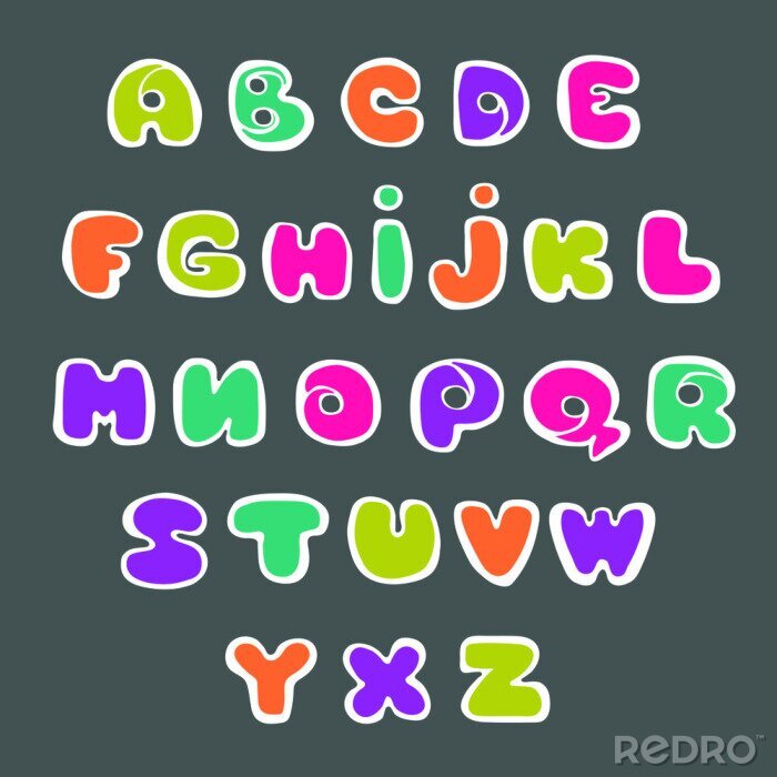 Poster  Alphabet manuscrit pour enfants