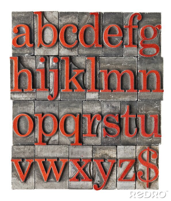 Poster  Alphabet métal original