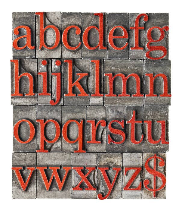 Poster  Alphabet métal original