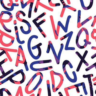 Papier peint à motif  Alphabet mural pour jeunes