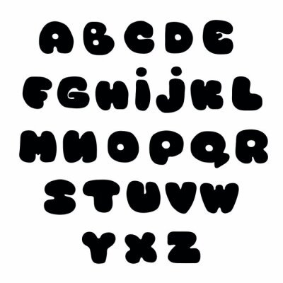 Poster  Alphabet noir et blanc
