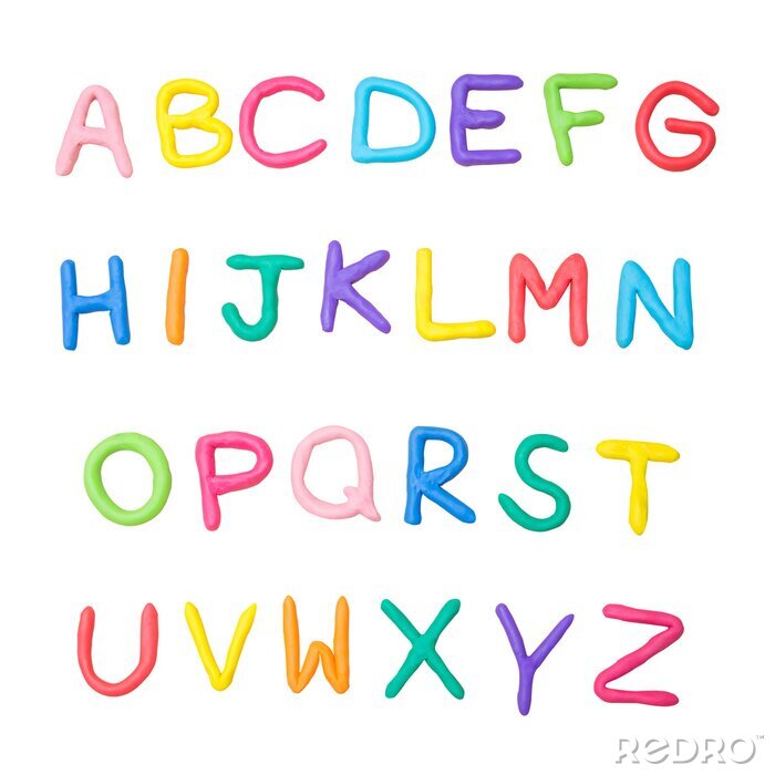 Poster  Alphabet typographique sur fond blanc