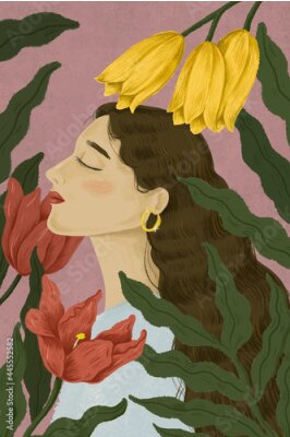 Poster  Amoureux des fleurs