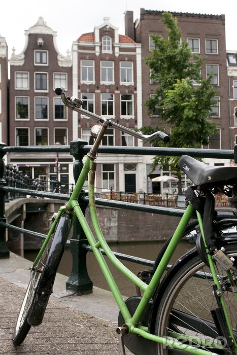 Poster  Amsterdam et le vélo vert
